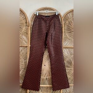 Cynthia Rowley Black and Red Flare Pants